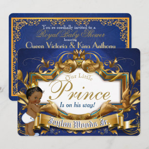 Invitation Royale Africaine Prince Fancy Bleu Roya