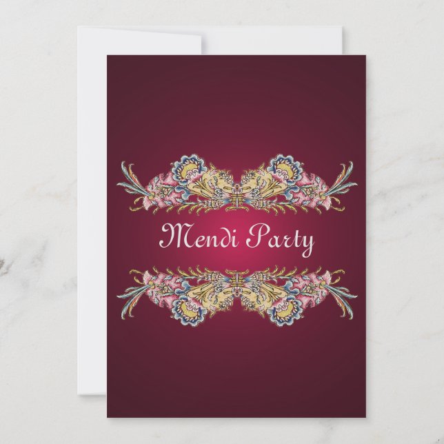 Invitation Royale au Mehndi (Dos)