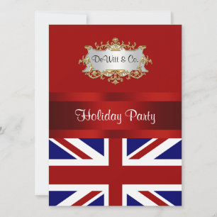 Invitation Royaume-Uni Angleterre Flag Noël