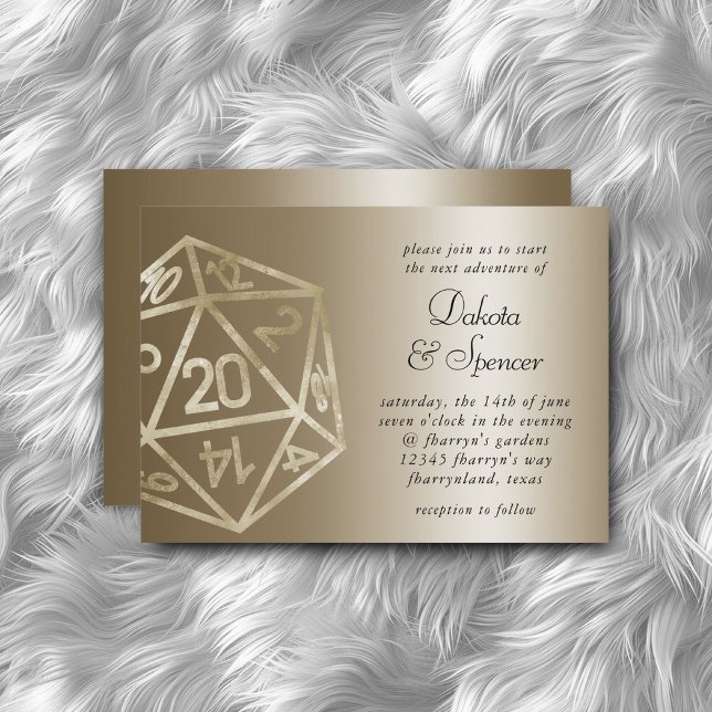 Invitation RPG Luxe | Joueur de rôle de table de feuilles d'o (Créateur téléchargé)