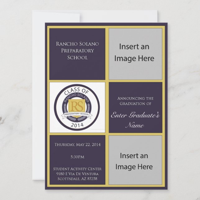 Invitation RSPS - Annonce de diplôme (PHOTO) (Devant)