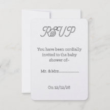 Invitation RSVP à une baby shower
