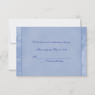 Invitation RSVP bleu floral incorporé