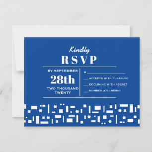 Invitation RSVP de bat mitzvah de barre d'étoiles