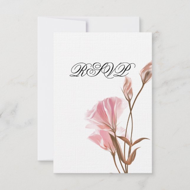 Invitation RSVP de Lune rose (Devant)