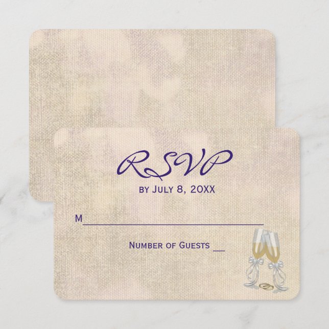 Invitation RSVP de mariage floral (Devant / Derrière)