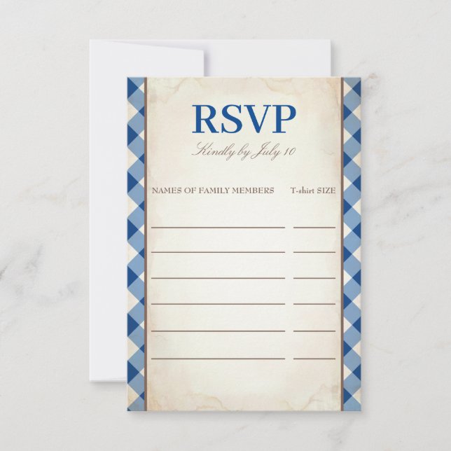 Invitation RSVP de réunion de famille d'arbres (Devant)