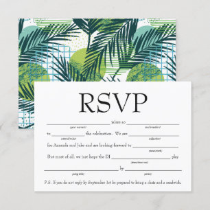Invitation RSVP Fun Fill in the Blank avec demande de chanson