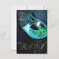 Invitation RSVP Masque de Bal Masqué Tourbillon Sa