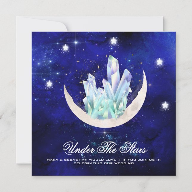 Invitation *~* RSVP MOON STARS CRYSTAL Website AR14 Mariage (Devant)