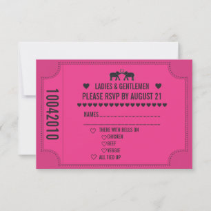 Invitation RSVP pour billet de Carnaval 3.5x5