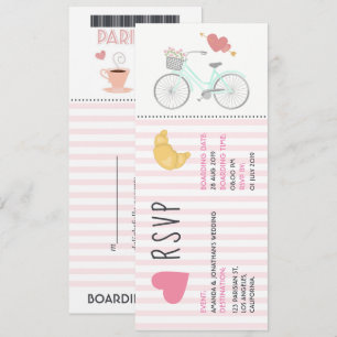 Invitation RSVP pour un mariage sur le thème de Pa