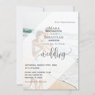 Invitation *~* RSVP QR enregistrer $ DEUX Mariage photo