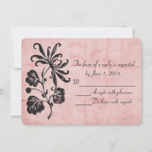 Invitation RSVP Rose Enchevêtré