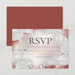 Invitation RSVP   Terracotta Pearl Shimmer