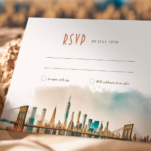 Invitation RSVP Wedding Insert New York Destination Invitatio