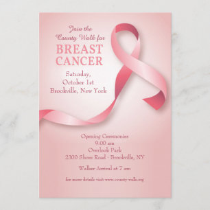 Invitation Ruban Contre le Cancer du Sein