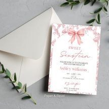 Ruban Coquette Rose Anniversaire Sweet 16 