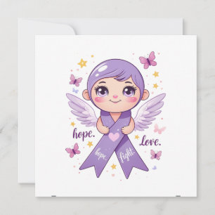 Invitation Ruban d'amour violet