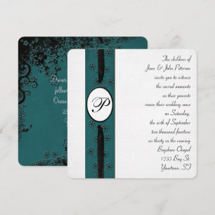 Invitation Ruban Monogramme pour le renouvellement Vow