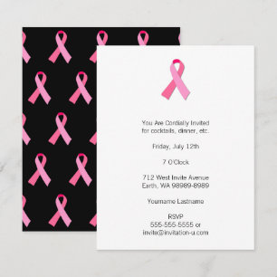 Invitation Ruban rose