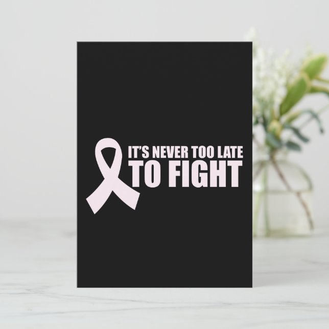 Invitation Ruban rose Femmes Sensibilisation au cancer Cancer (Debout devant)