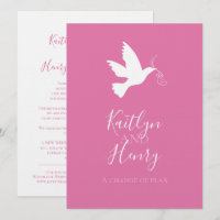Rubans blancs rose colombe changement de plans mar
