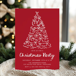 Invitation Rubans Fantaisistes pour Sapin de Noël - Fête de N