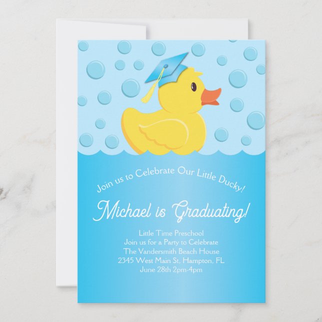 Invitation Rubber Ducky Primaire de la partie primaire (Devant)