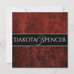 Invitation Ruby Mariage Scarlet Garnet Crimson rouge et noir
