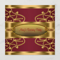 Ruby Red Wine and Burgundy Gold Birmingham Party