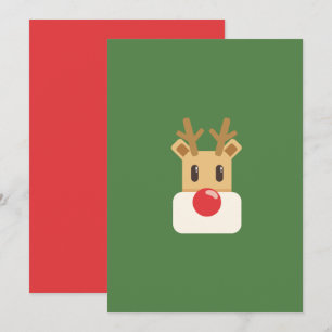 Invitation Rudolph, renne à nez rouge