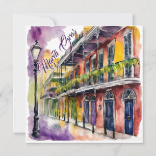 Invitation Rue Mardi Gras Bourbon