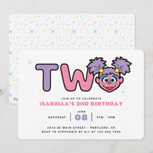 Invitation Rue Sésame   Les 2 ans d'Abby Cadabby
