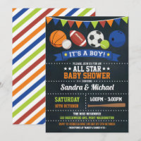 Rugby de basket-ball de baby shower d'All Star de