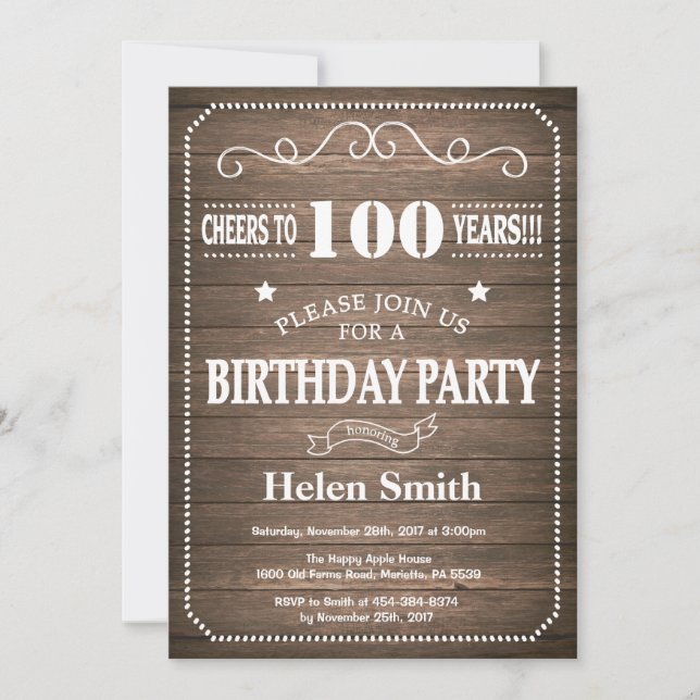 Invitation russe 100e anniversaire Vintage Rétro (Devant)