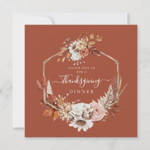 Invitation Russe Automne Quitte Thanksgiving Dîner