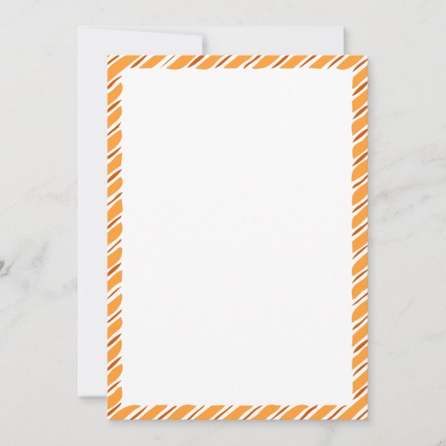 Invitation Russe Automne Thanksgiving Bordure Texte personnal (Devant)