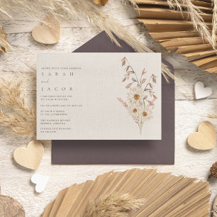 Invitation Russe Boho Fleur sauvage Mariage bohème