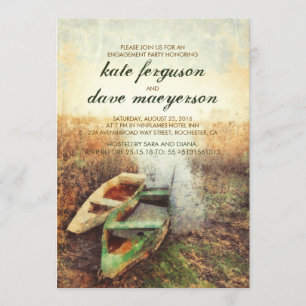 Invitation Russe Canoe Waterfront Automne Party