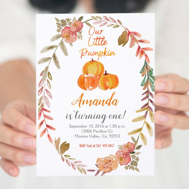 Invitation Russe Citrouille Automne Automne fête d'anniversai (Créateur téléchargé)
