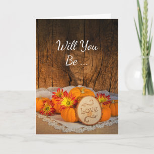 Invitation Russe Citrouille Automne Serez-Vous Ma Femme D'Acc