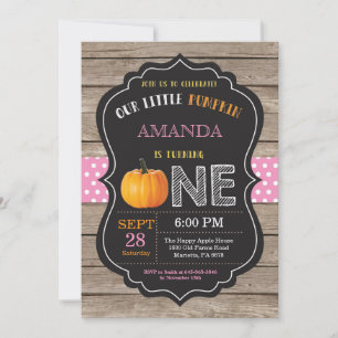Invitation Russe Citrouille Premier anniversaire r
