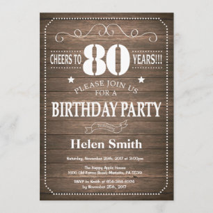 Invitation russe d'anniversaire 80e anniversaire R