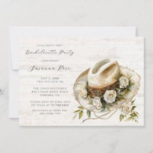 Invitation Russe Floral Casquette Bachelorette Party