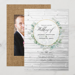Invitation Russe géométrique Pays Barne Eucalyptus Mariage