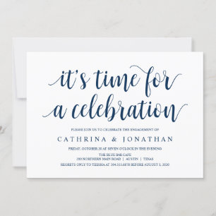 Invitation Russe moderne, scénario Navy Blue, Parti de l'enga