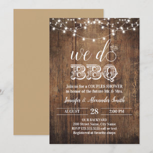 Invitation Russe nous faisons BBQ couples douche