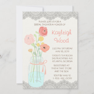 Invitation Russe Posh dans le corail