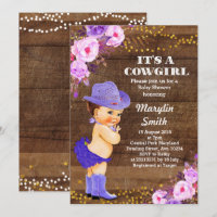 Russe Purple Cowgirl Baby shower Lilac